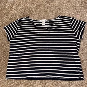 Cropped stripe shirt!